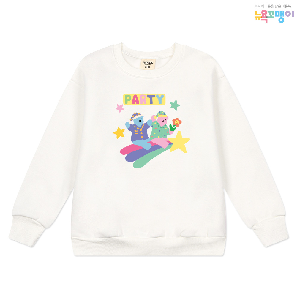뉴욕꼬맹이 젤리베어 맨투맨(기모) 티셔츠 J061 - 아동/주니어 기모맨투맨